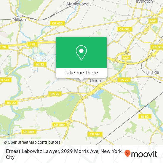 Mapa de Ernest Lebowitz Lawyer, 2029 Morris Ave