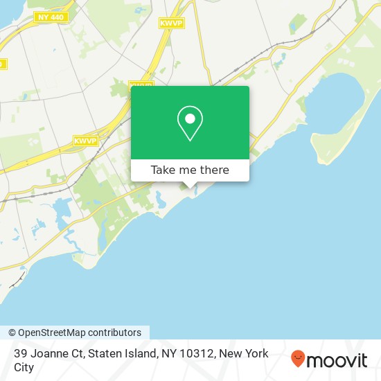 Mapa de 39 Joanne Ct, Staten Island, NY 10312
