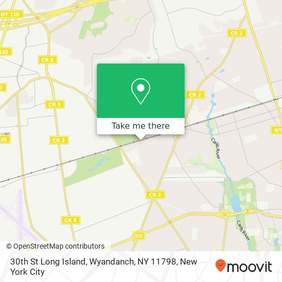 Mapa de 30th St Long Island, Wyandanch, NY 11798