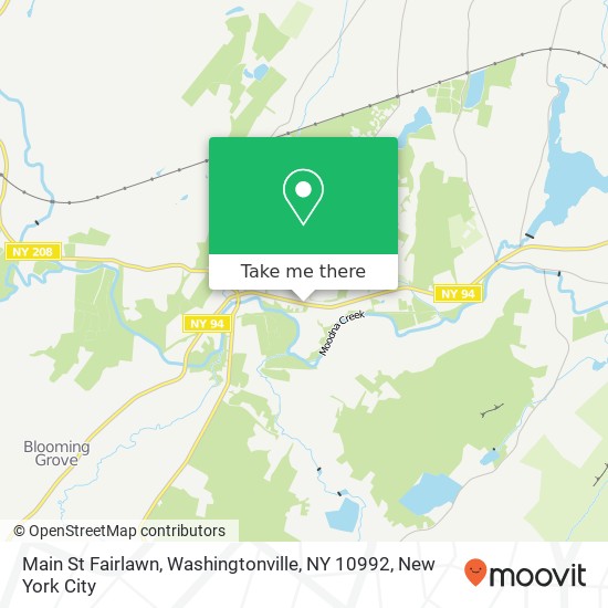 Mapa de Main St Fairlawn, Washingtonville, NY 10992