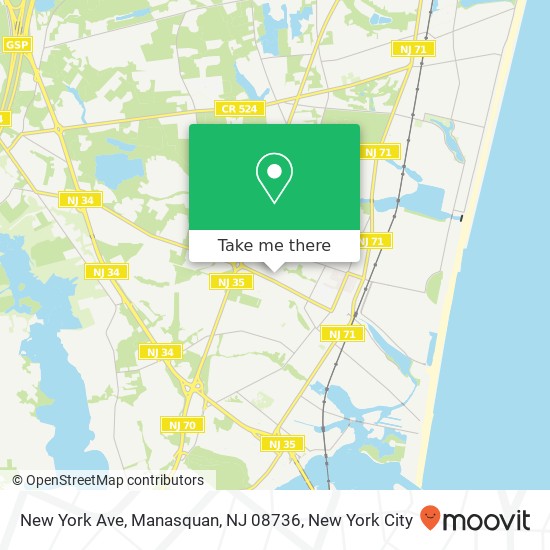 New York Ave, Manasquan, NJ 08736 map