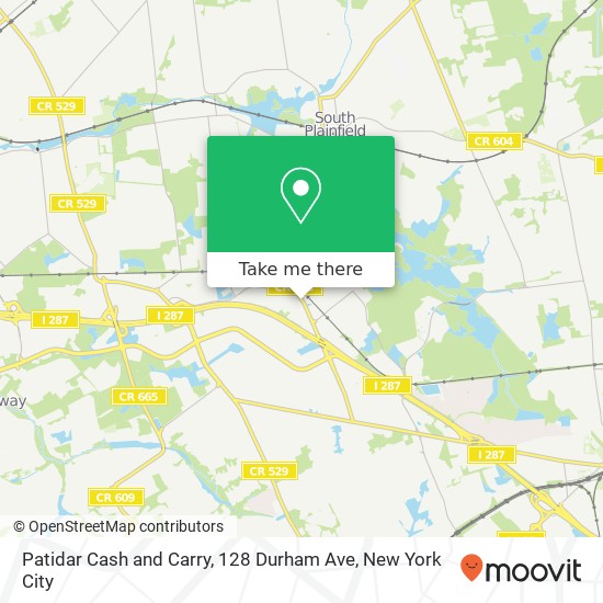 Mapa de Patidar Cash and Carry, 128 Durham Ave