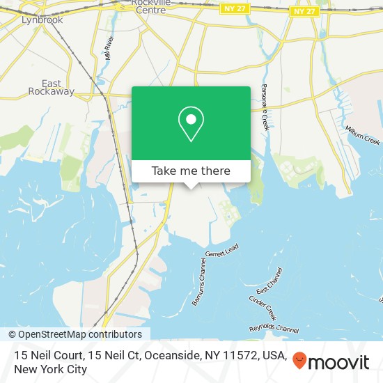 Mapa de 15 Neil Court, 15 Neil Ct, Oceanside, NY 11572, USA