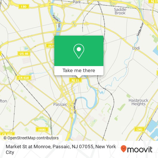 Mapa de Market St at Monroe, Passaic, NJ 07055