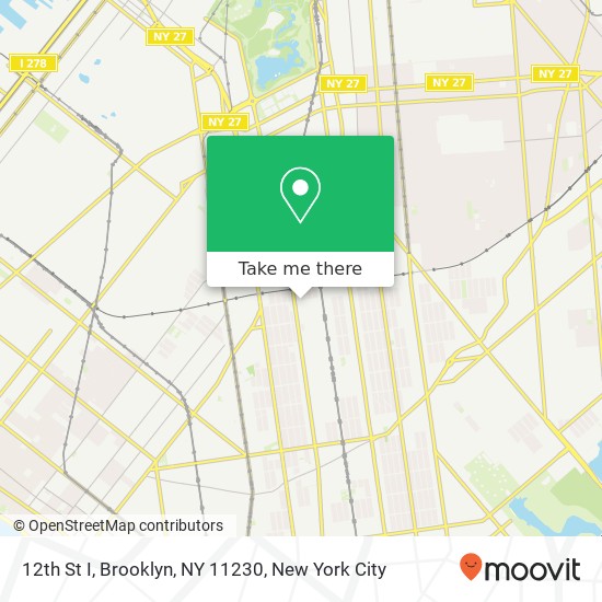 12th St I, Brooklyn, NY 11230 map