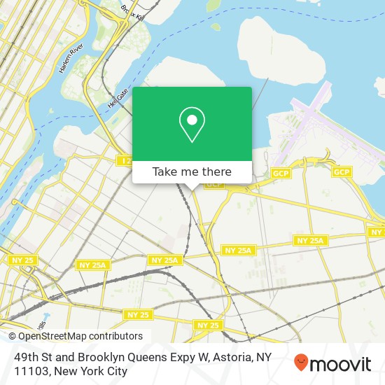 Mapa de 49th St and Brooklyn Queens Expy W, Astoria, NY 11103