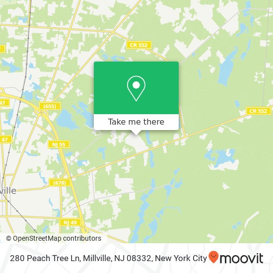 280 Peach Tree Ln, Millville, NJ 08332 map