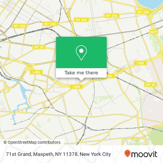 Mapa de 71st Grand, Maspeth, NY 11378