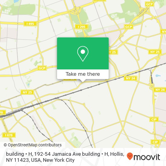 Mapa de building  •  H, 192-54 Jamaica Ave building  •  H, Hollis, NY 11423, USA