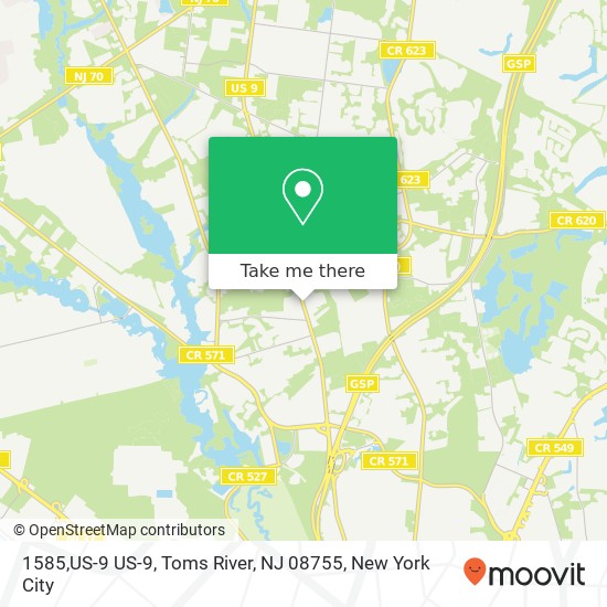 Mapa de 1585,US-9 US-9, Toms River, NJ 08755