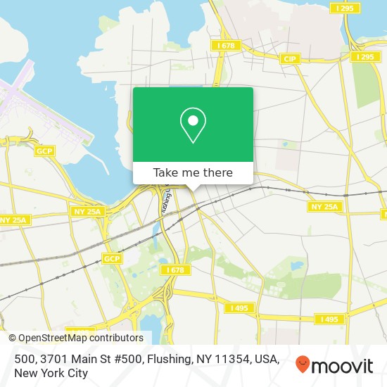Mapa de 500, 3701 Main St #500, Flushing, NY 11354, USA