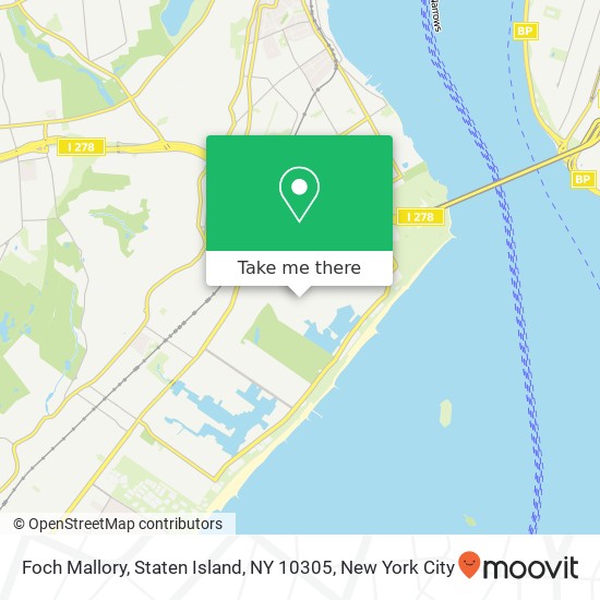 Foch Mallory, Staten Island, NY 10305 map