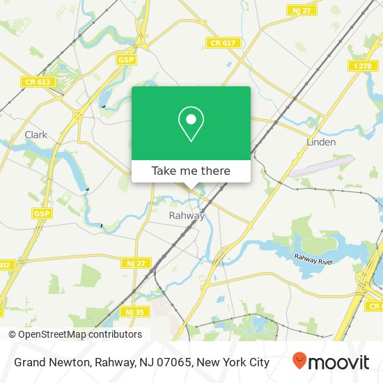 Mapa de Grand Newton, Rahway, NJ 07065
