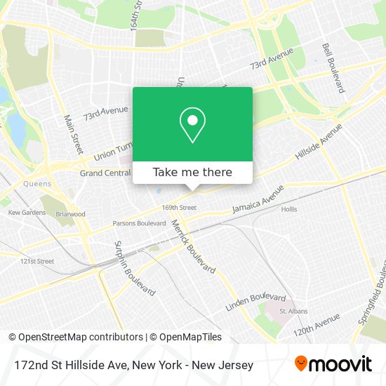 172nd St Hillside Ave map