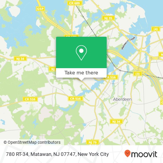 Mapa de 780 RT-34, Matawan, NJ 07747