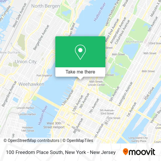 Mapa de 100 Freedom Place South