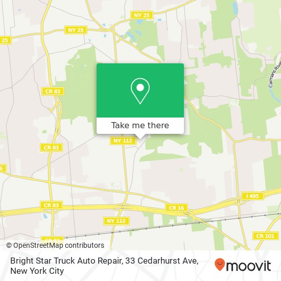 Bright Star Truck Auto Repair, 33 Cedarhurst Ave map