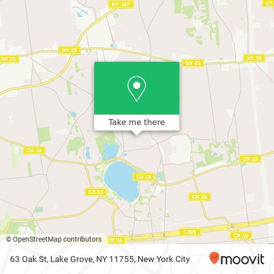 Mapa de 63 Oak St, Lake Grove, NY 11755