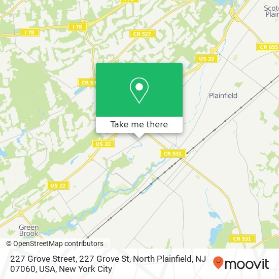 227 Grove Street, 227 Grove St, North Plainfield, NJ 07060, USA map