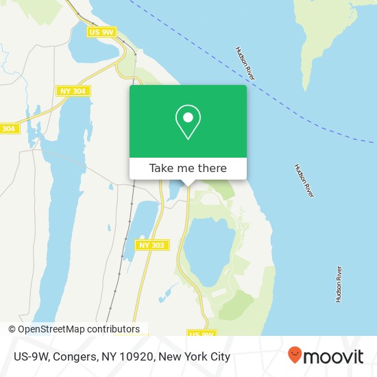 Mapa de US-9W, Congers, NY 10920