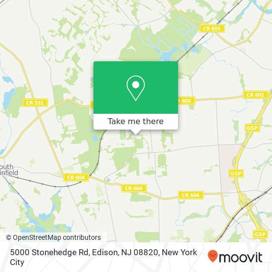 5000 Stonehedge Rd, Edison, NJ 08820 map
