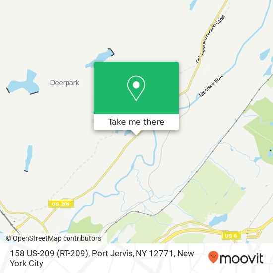 Mapa de 158 US-209 (RT-209), Port Jervis, NY 12771