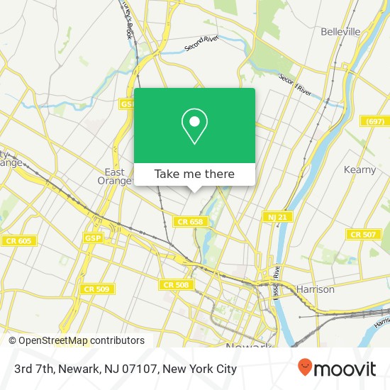 Mapa de 3rd 7th, Newark, NJ 07107