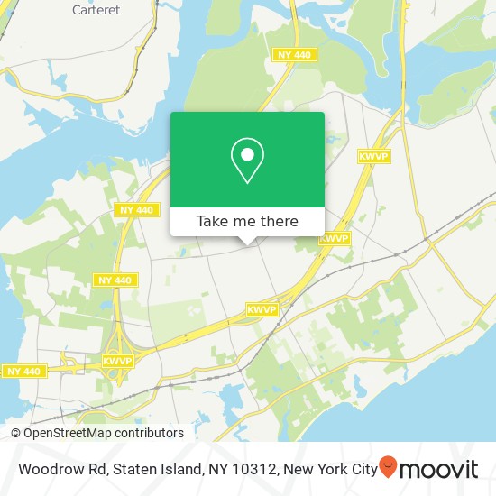 Mapa de Woodrow Rd, Staten Island, NY 10312