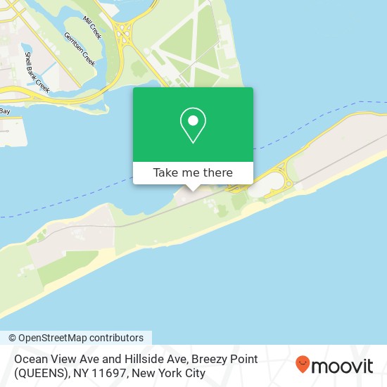 Ocean View Ave and Hillside Ave, Breezy Point (QUEENS), NY 11697 map