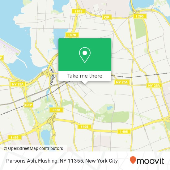 Mapa de Parsons Ash, Flushing, NY 11355