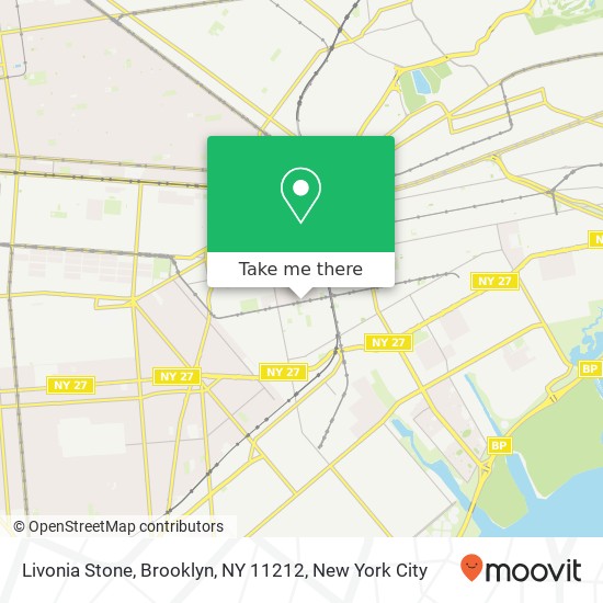 Mapa de Livonia Stone, Brooklyn, NY 11212