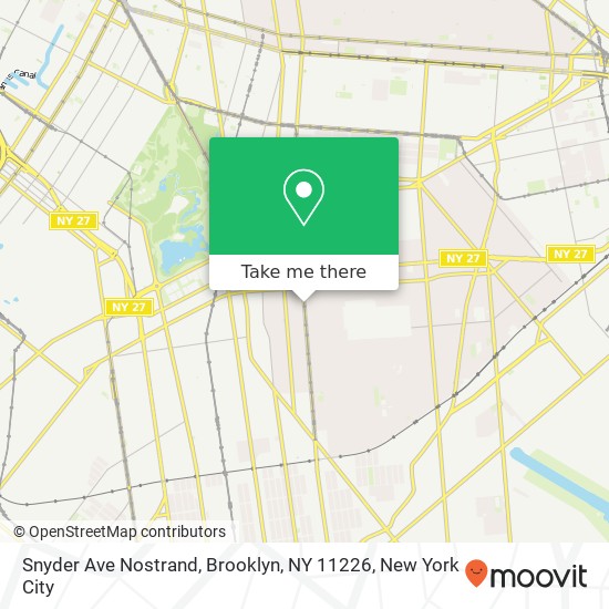 Mapa de Snyder Ave Nostrand, Brooklyn, NY 11226