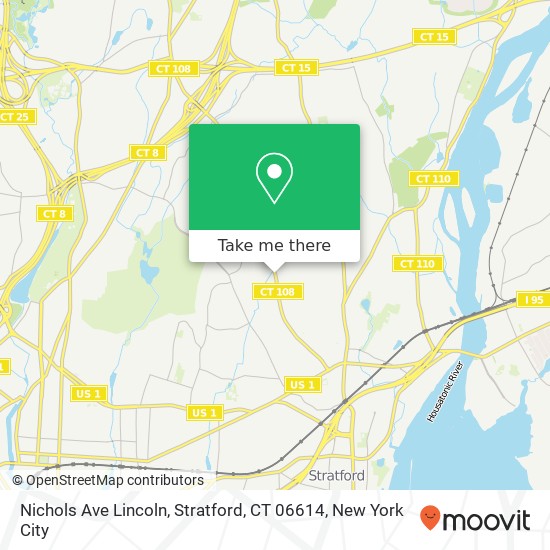 Mapa de Nichols Ave Lincoln, Stratford, CT 06614