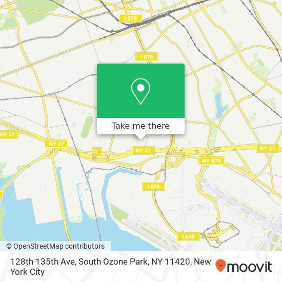 128th 135th Ave, South Ozone Park, NY 11420 map