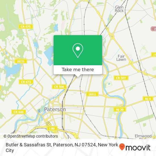 Butler & Sassafras St, Paterson, NJ 07524 map