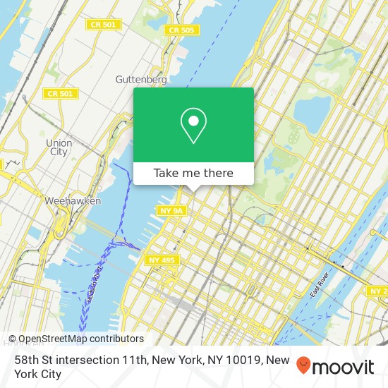 Mapa de 58th St intersection 11th, New York, NY 10019