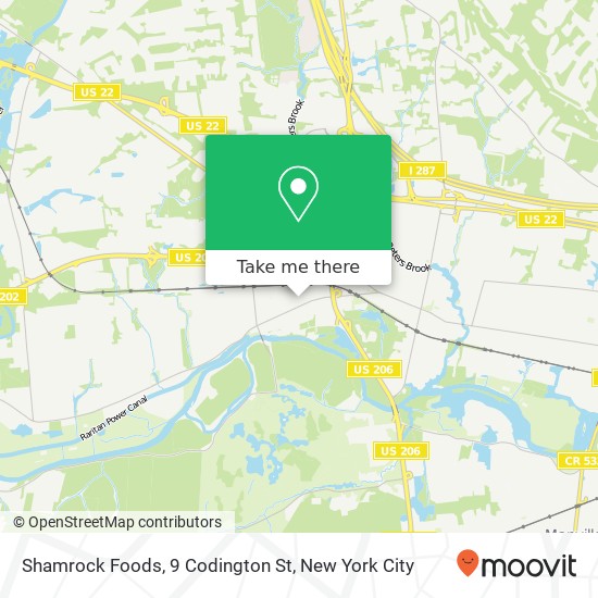 Shamrock Foods, 9 Codington St map