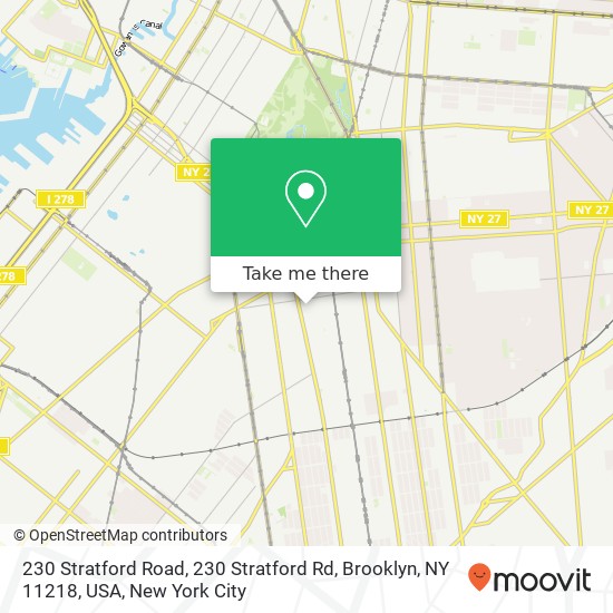 230 Stratford Road, 230 Stratford Rd, Brooklyn, NY 11218, USA map