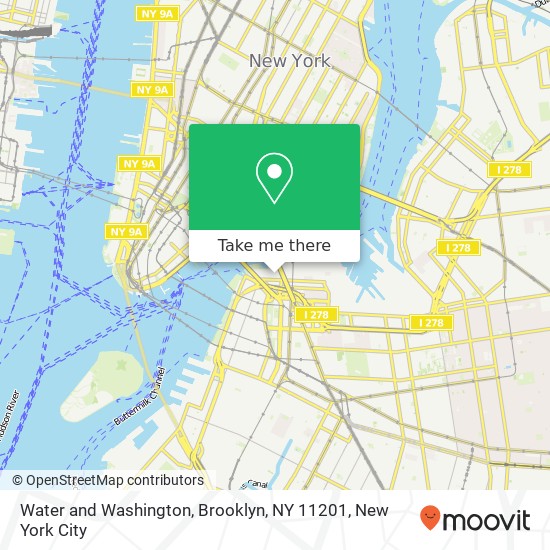 Mapa de Water and Washington, Brooklyn, NY 11201