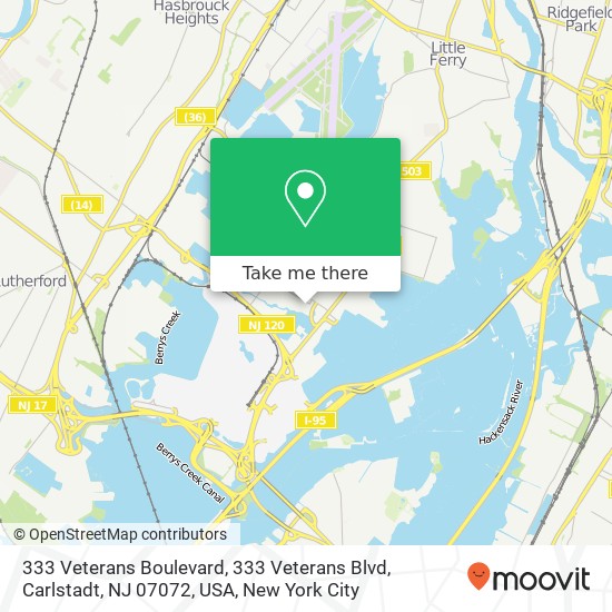 333 Veterans Boulevard, 333 Veterans Blvd, Carlstadt, NJ 07072, USA map