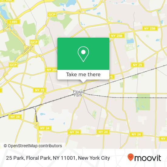 Mapa de 25 Park, Floral Park, NY 11001