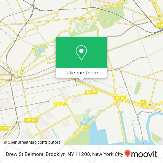 Drew St Belmont, Brooklyn, NY 11208 map