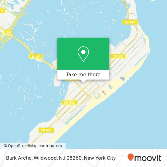 Mapa de Burk Arctic, Wildwood, NJ 08260