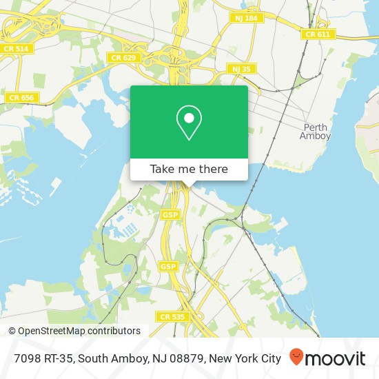 Mapa de 7098 RT-35, South Amboy, NJ 08879
