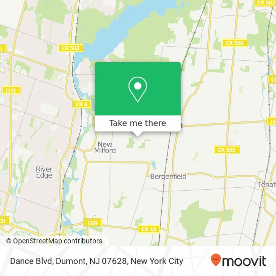 Mapa de Dance Blvd, Dumont, NJ 07628