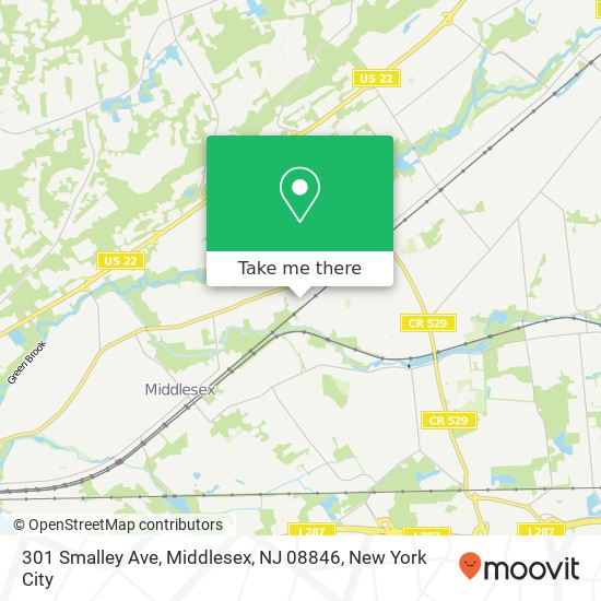 Mapa de 301 Smalley Ave, Middlesex, NJ 08846