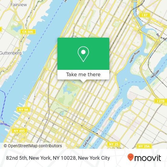 82nd 5th, New York, NY 10028 map