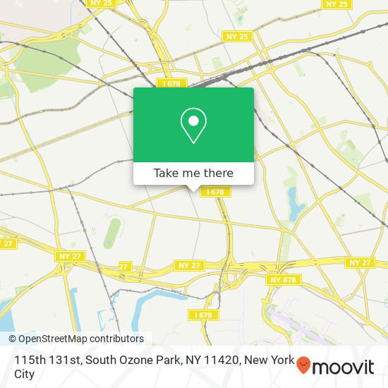 Mapa de 115th 131st, South Ozone Park, NY 11420