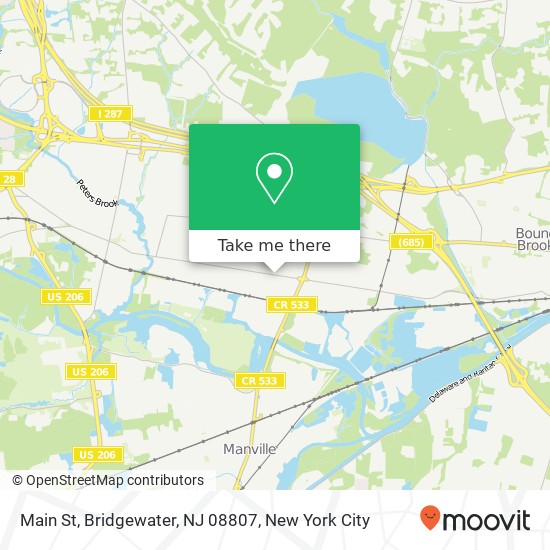 Main St, Bridgewater, NJ 08807 map