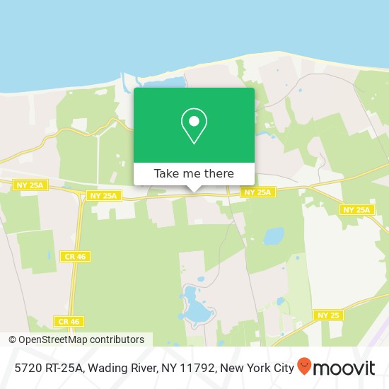Mapa de 5720 RT-25A, Wading River, NY 11792
